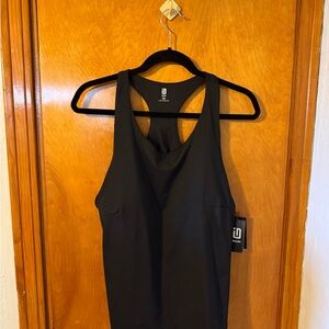 Ideology Black Racerback Tank Top with Printed Logo